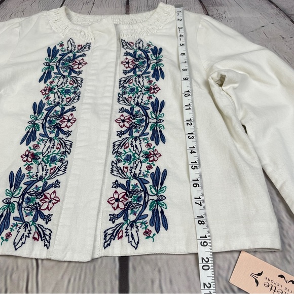 NANETTE LEPORE embroidered lined linen cotton boho lightweight jacket NEW size 2 - Picture 12 of 14